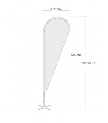 Bandera publicitaria modelo gota