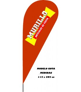 Bandera publicitaria modelo gota