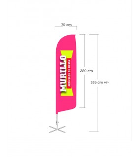 Bandera publicitaria modelo Vela
