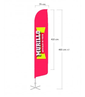 Bandera publicitaria modelo vela