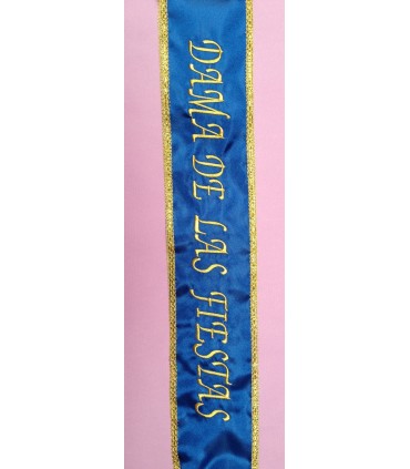 Banda Dama de las Fiestas Escudo y Pasamaneria