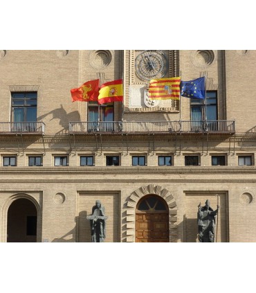 Bandera de Zaragoza ciudad