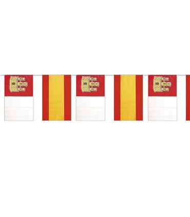 Bandera de plástico España con Castilla La mancha