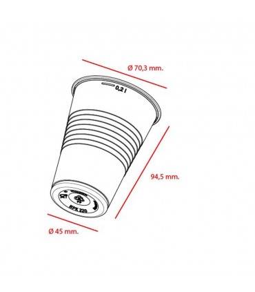 Paquete 100 vasos 220