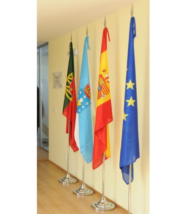 Peana y Asta cromada cónica