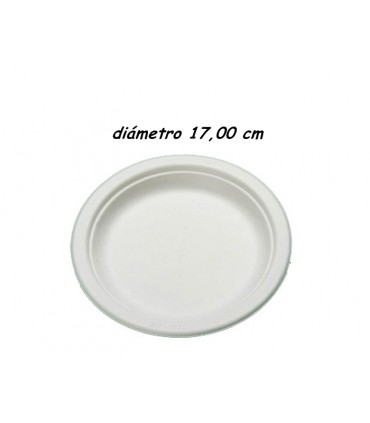 Plato 17 cm fibra de cartón