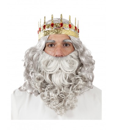 Peluca y Barba rey lujo