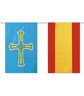 Bolsa de Bandera de plástico España con Asturias