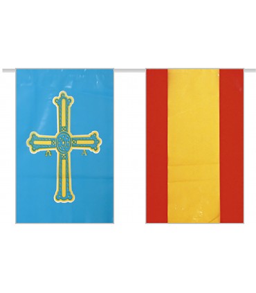 Bolsa de Bandera de plástico España con Asturias