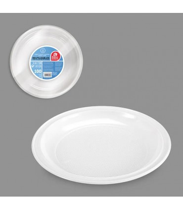 Paquete 100 platos 22cm