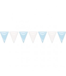 Bolsa Bandera triangular azul bebe y blanca