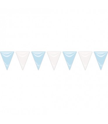 Bolsa Bandera triangular azul bebe y blanca