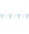 Bolsa Bandera triangular azul bebe y blanca