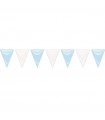 Bolsa Bandera triangular azul bebe y blanca