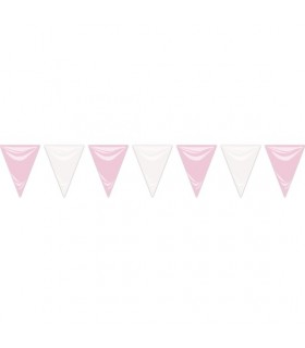 Bolsa Bandera triangular rosa y blanca