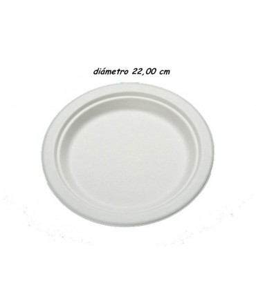 Plato de caña de azúcar 22 cm