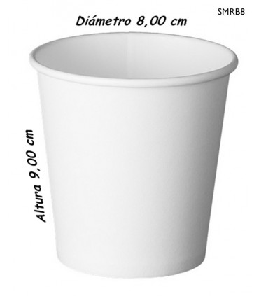 Vaso cartón blanco