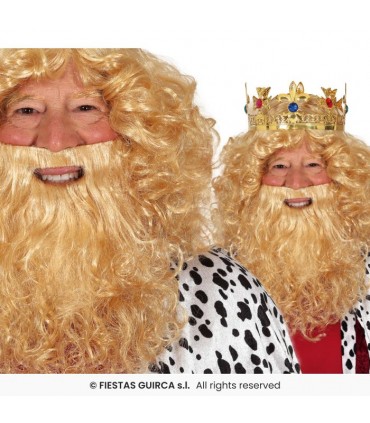 Peluca y barba Rubia