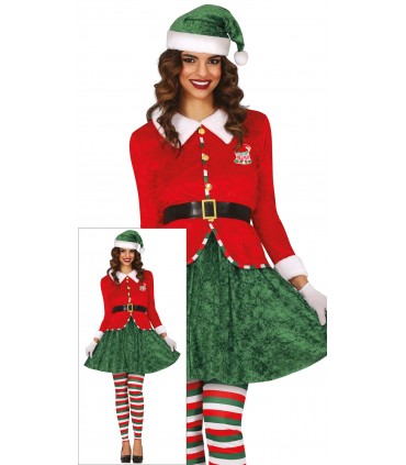 Disfraz de ayudante de Santa Mujer