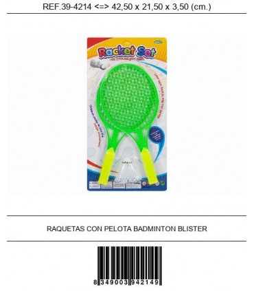 Raquetas con pelota badminton
