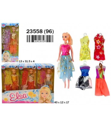 Muñeca con vestidos