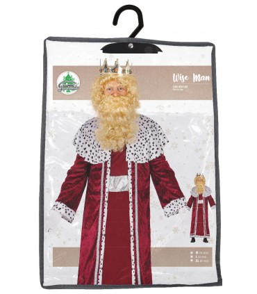 Disfraz de Rey mago rojo