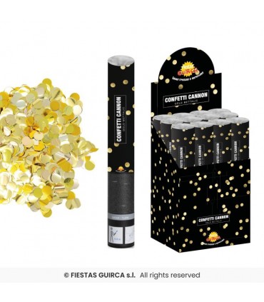 Cañon de Confeti oro