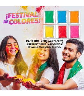Bolsas de polvo de colores