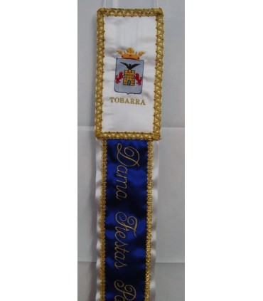 Banda Dama de las Fiestas Escudo y Pasamaneria