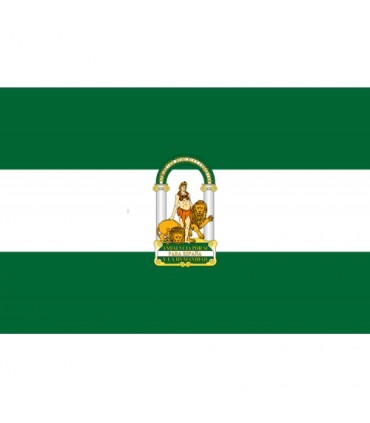 Bandera Andalucia con escudo