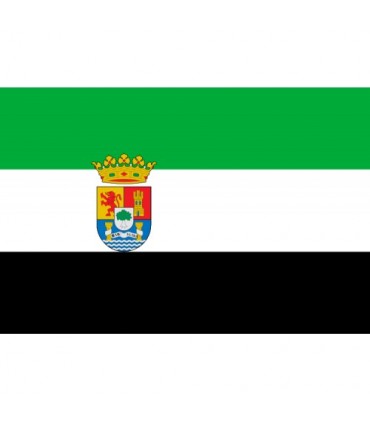 Bandera de Extremadura con escudo